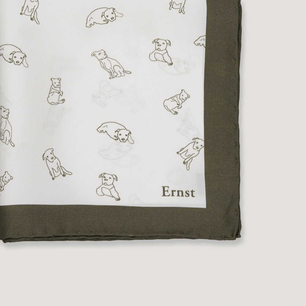 Green Staffordshire Pattern Handkerchief