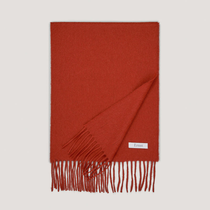 Rust Red Wool Scarf