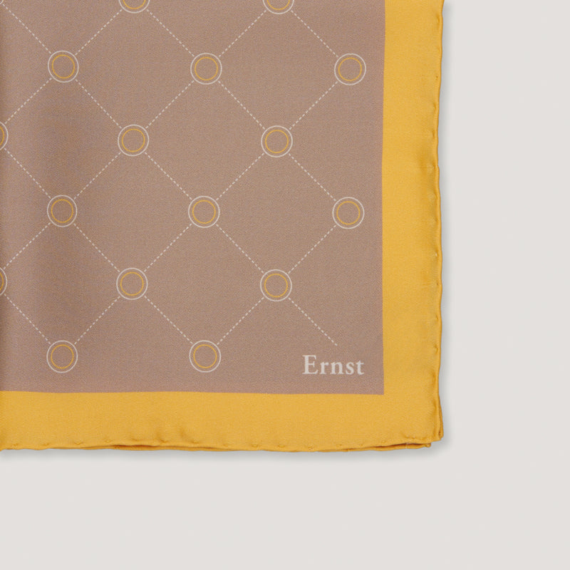 Yellow Vintage Pattern Handkerchief